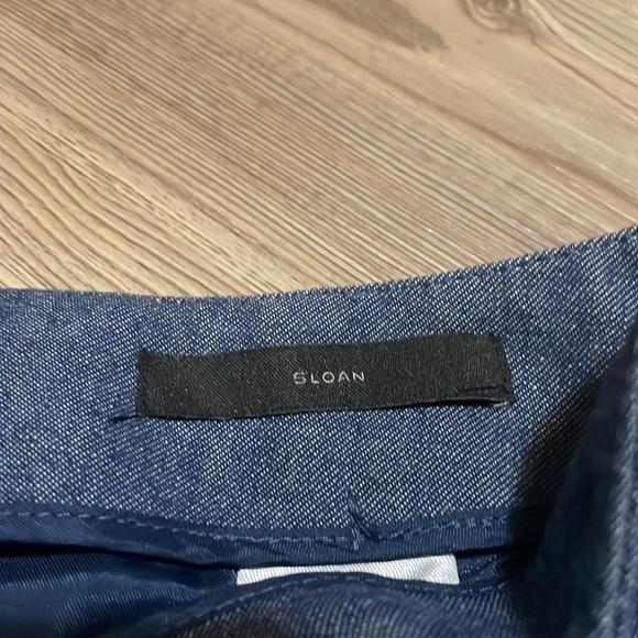 Banana Republic Sloan Skinny-Fit Sailor Ankle Pant Blue texture Ankle Size 2 - Picture 10 of 13